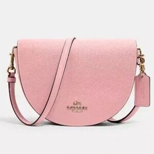 Coach Ellen Pink Crossbody Bag Suede Interior Great Cond (Retail $325)